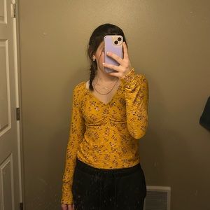 Yellow flower shirt